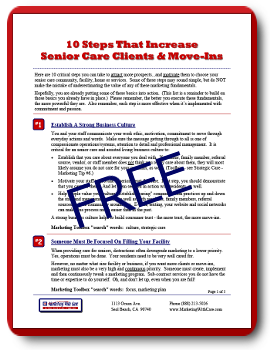 Senior Care Marketing - 4 Page Report